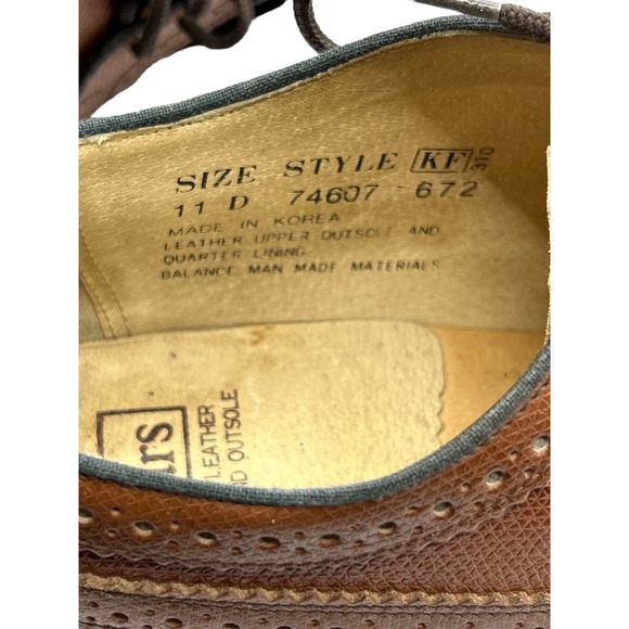 Vintage Sears Oxfords Size 11D Style KF 74607-672 Leather upper and outsole